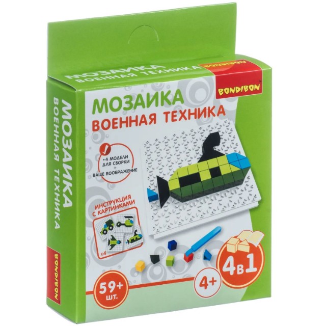 Игра Мозаика Военная техника 59 дет.