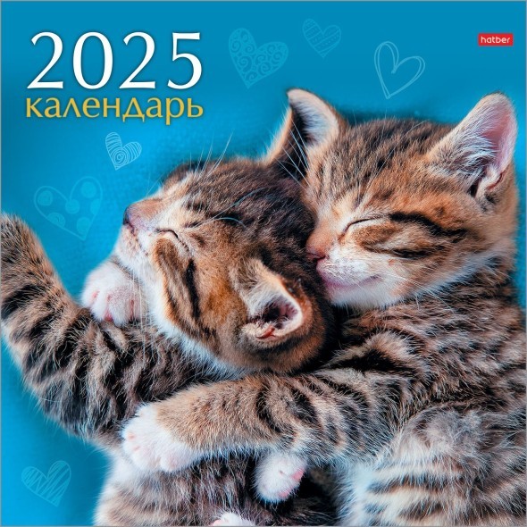 Календарь настенный 2025 12Кнп4_30257 Забавные котята