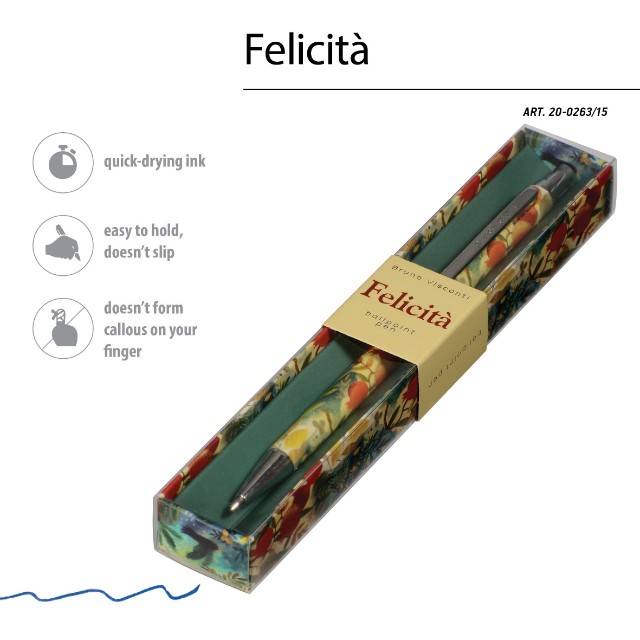 Ручка подар шар BV Felicita синяя 0,7мм Вечер в гаграх Превью 14