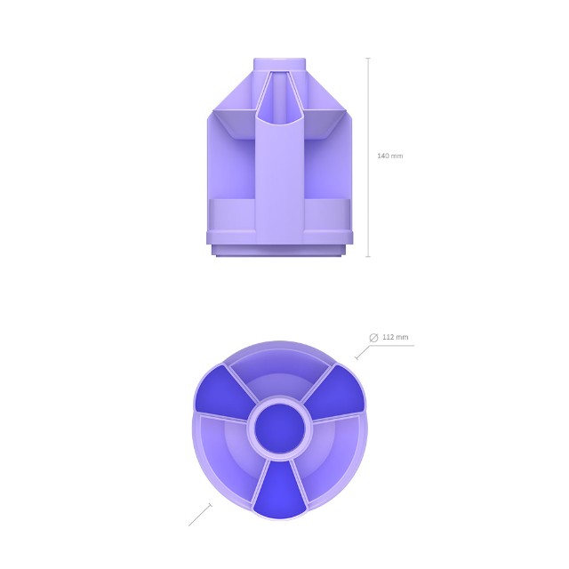 Подставка д/пиш. принадл. EK Mini Desk Мини Деск Pastel фиолетовый 10отд. Превью 2