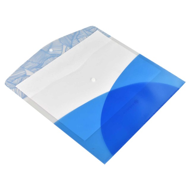 Папка-конверт А4 с рис Голубые листья + карман-уголок Превью 3