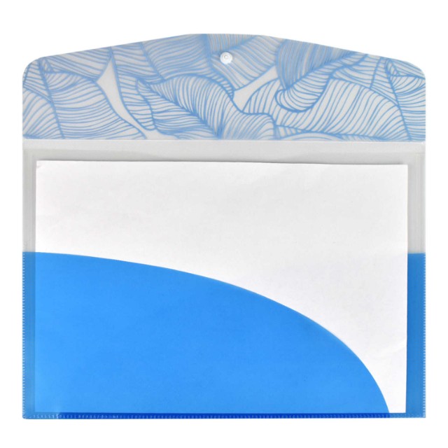 Папка-конверт А4 с рис Голубые листья + карман-уголок Превью 4