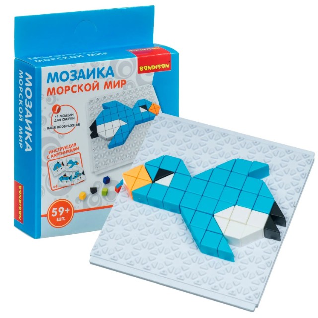 Игра Мозаика 4 в 1 Морской мир 59 дет. Превью 12