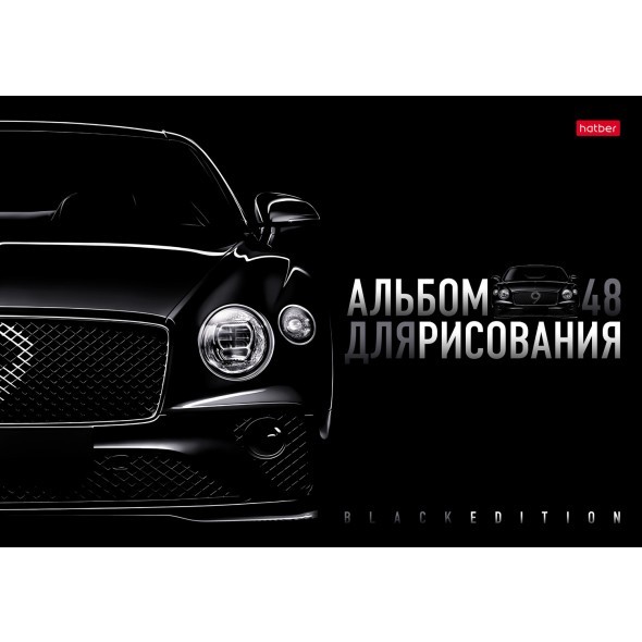 Альбом д/рис 48л Black Edition, пластик. обл. Превью 3