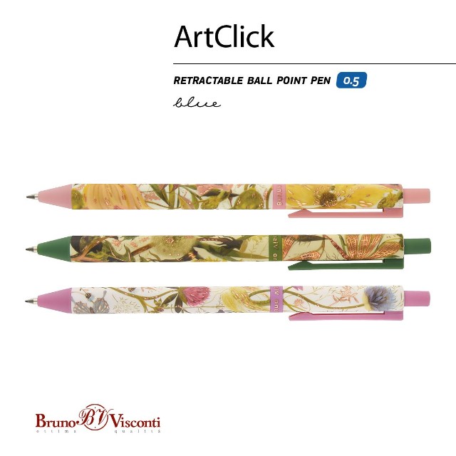 Ручка шариковая синяя BV ArtClick Flora. Bloom flowers 0,5мм Превью 14