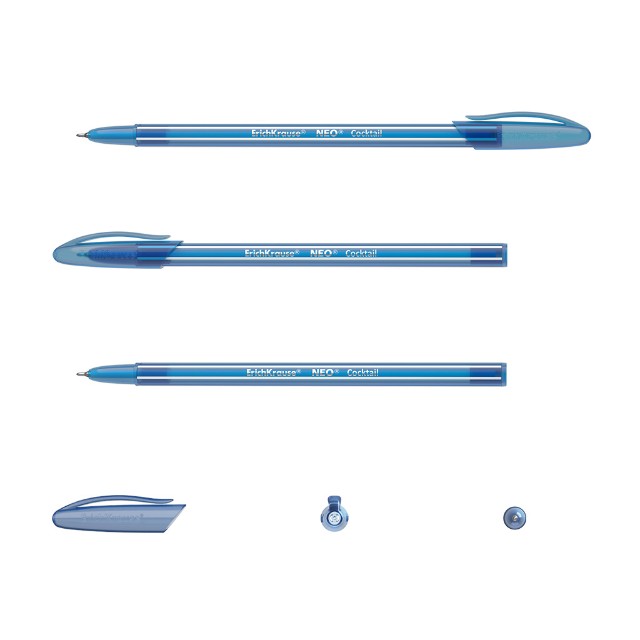 Ручка шариковая синяя EK Cocktail Neo полосатая 0,7мм Превью 5
