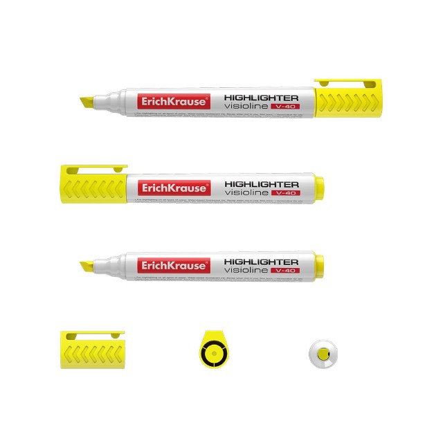 Маркер-выделитель желтый EK Visioline V-40 Превью 2